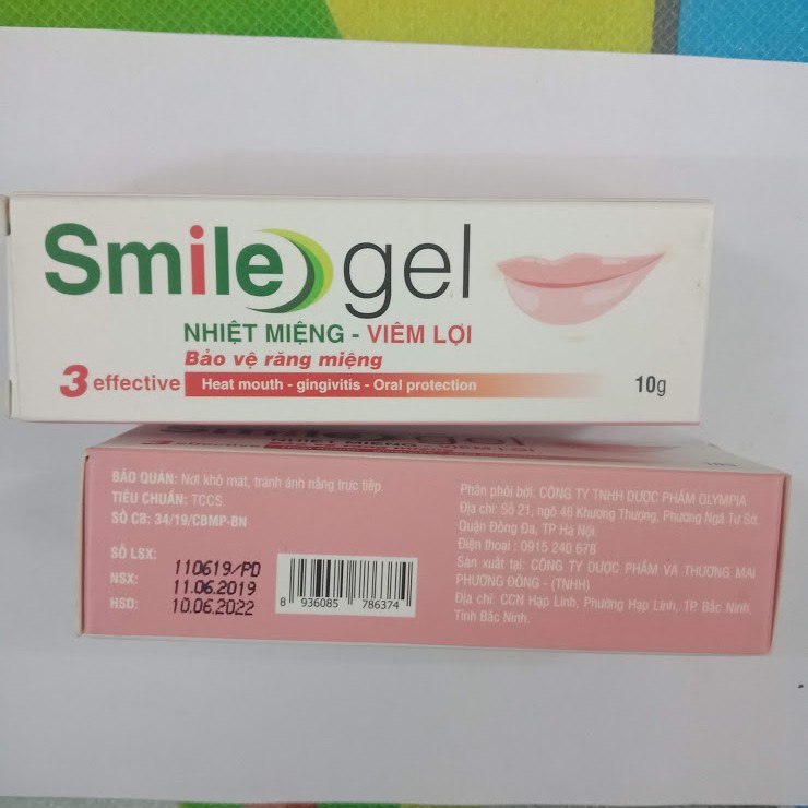 Smile Gel nhiệt miệng viêm lợi tuýp 10g