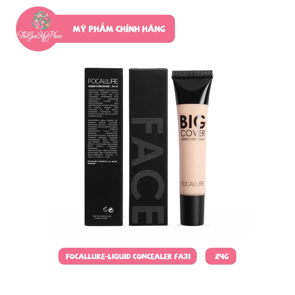 Kem Che Khuyết Điểm Big Cover Liquid Concealer Focallure 24g FA31