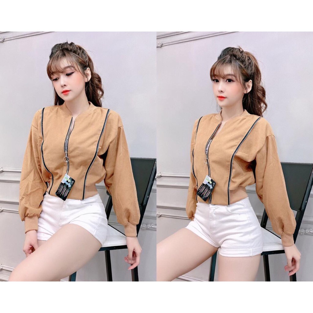 [ Hỗ Trợ Giá ] Áo khoác Croptop lửng Nhung Bố Lụa cao cấp | BigBuy360 - bigbuy360.vn