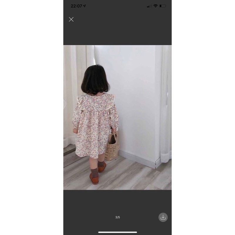ĐẦM DÁNG BABY DOLL TAY DÀI CHO BÉ GÁI 1 ĐẾN 12 TUỔI