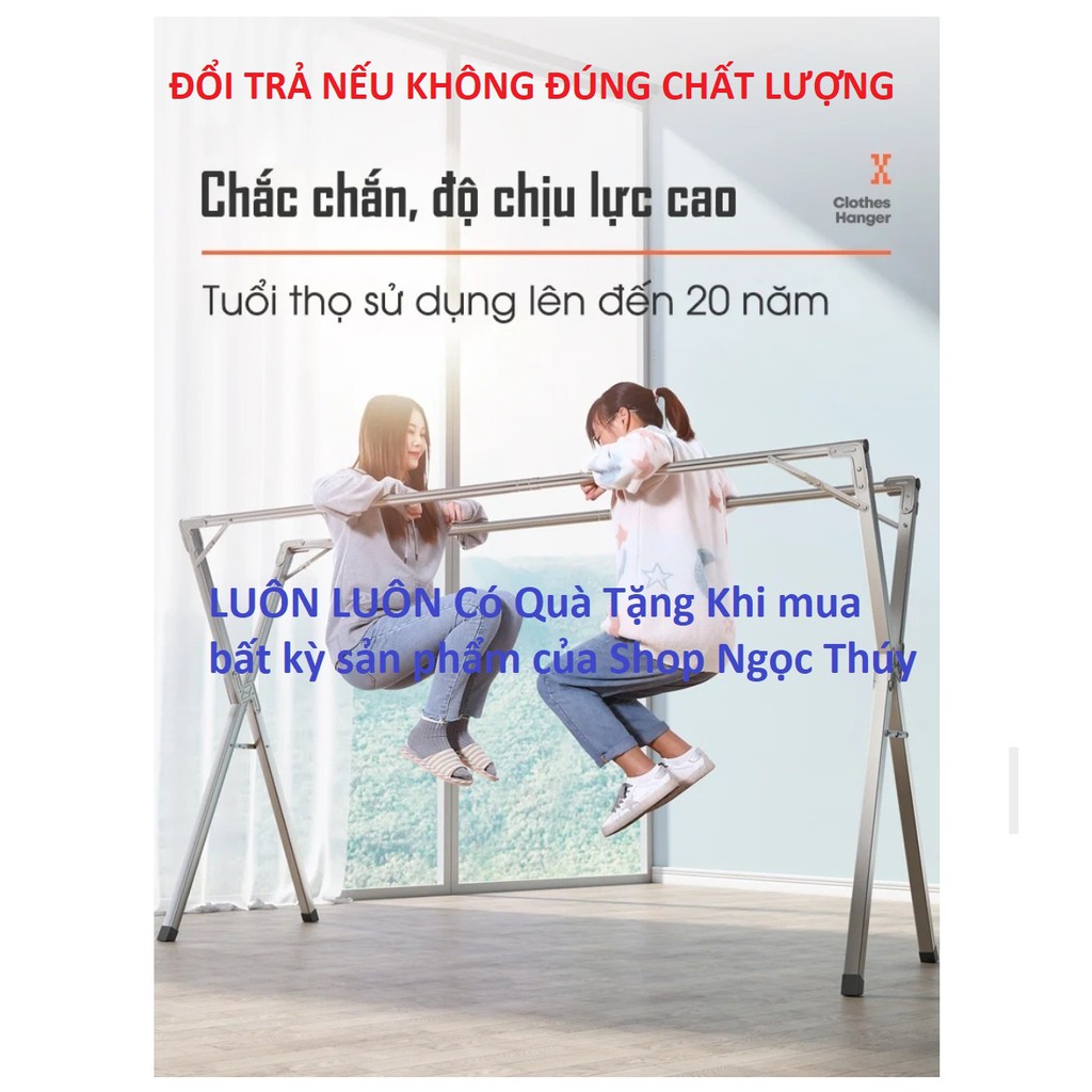 Sào phơi đồ inox LOẠI DÀY 2m (4Kg2), DÀY 2m4 (4Kg4), Châu âu 2m