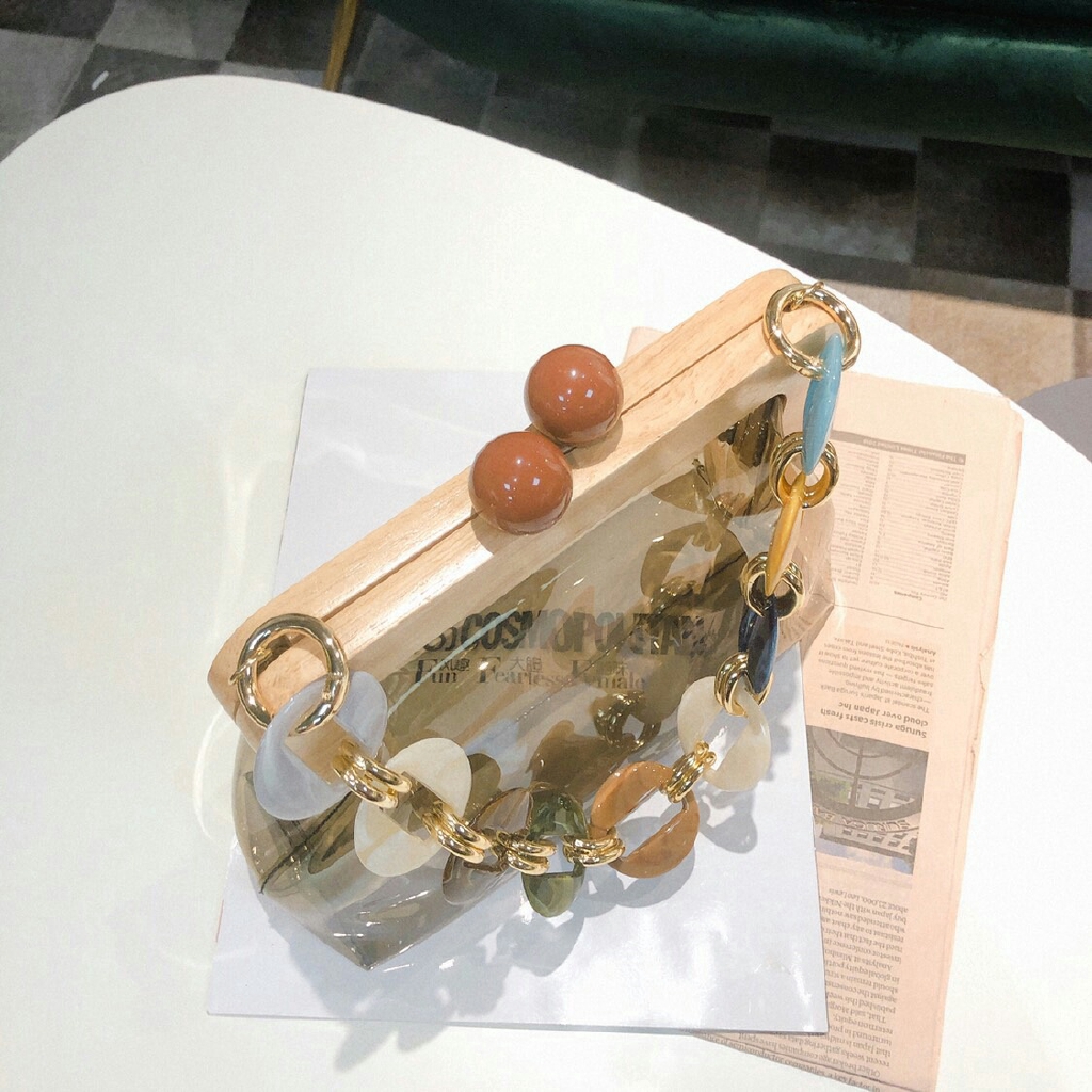 IELGY Túi xách nữ trong suốt phong cách Hàn Quốc thời trang