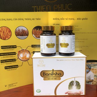 [Chính hãng] Viên Bổ Phế Banikha Thiên Phúc Hộp 2 Lọ x 30 Viên