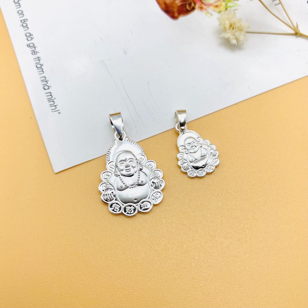Mặt dây chuyền bạc hình mặt Phật Di Lặc, trang sức Lợi Hoàn