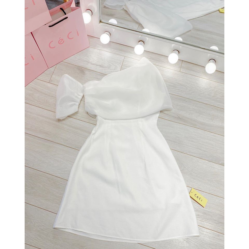 Đầm dự tiệc trắng lệch vai phồng xốp Even Dress [KÈM ẢNH THẬT] | BigBuy360 - bigbuy360.vn