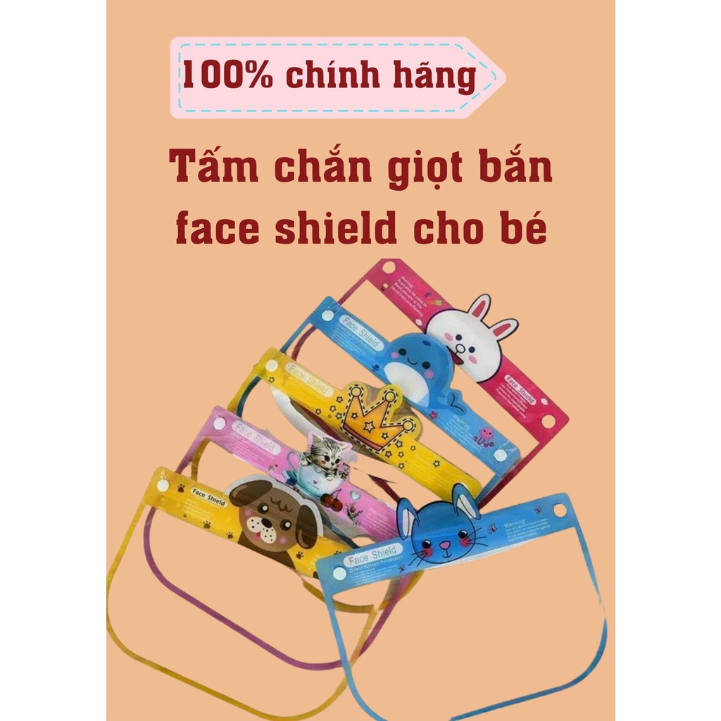 COMBO 10 Kính chống giọt bắn (có bo viền) Face Shield  kín mặt cho bé