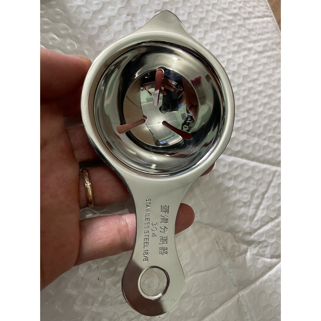 Muỗng tách lòng trắng đỏ trứng inox 304 dụng cụ lọc trứng làm bánh sáng bóng cao cấp hcm