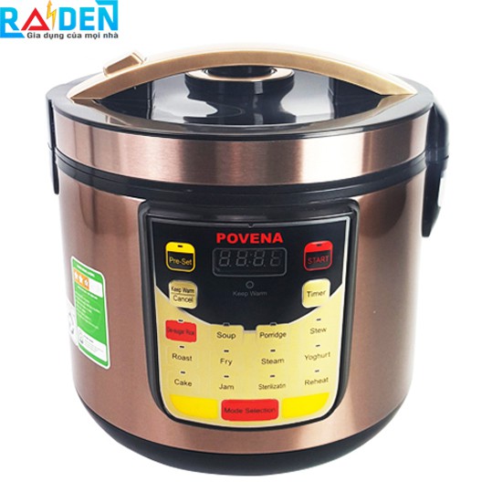 [Mã ELHADEV giảm 4% đơn 300K] Nồi cơm điện tách đường 5L Povena PVN-SG1886 tích hợp sẵn 12 tính năng nấu