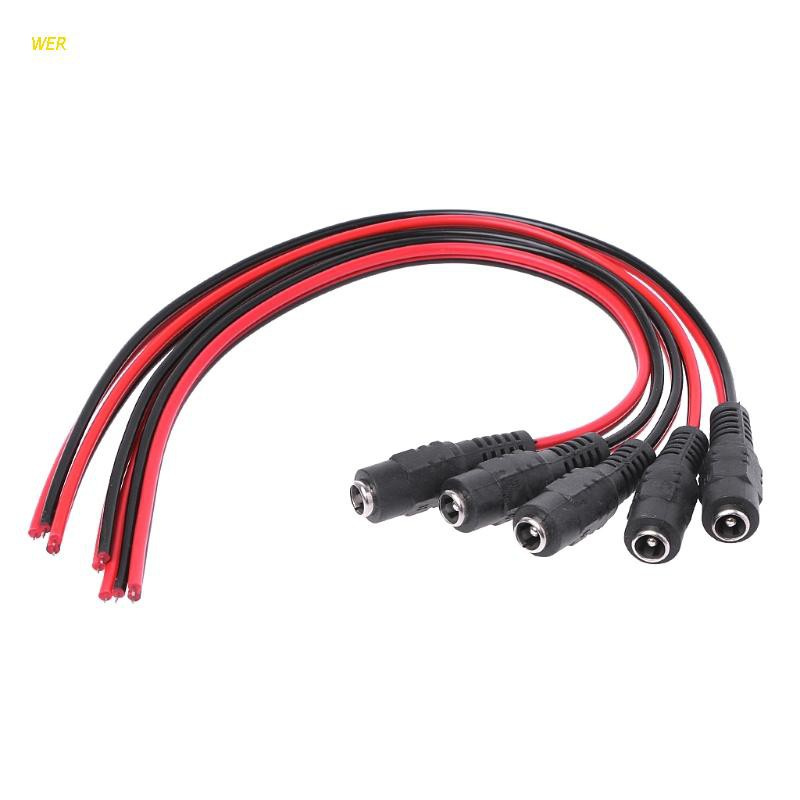 Set 5 cáp nối nguồn DC cỡ 5.5x2.1mm cho CCTV PSU 12V