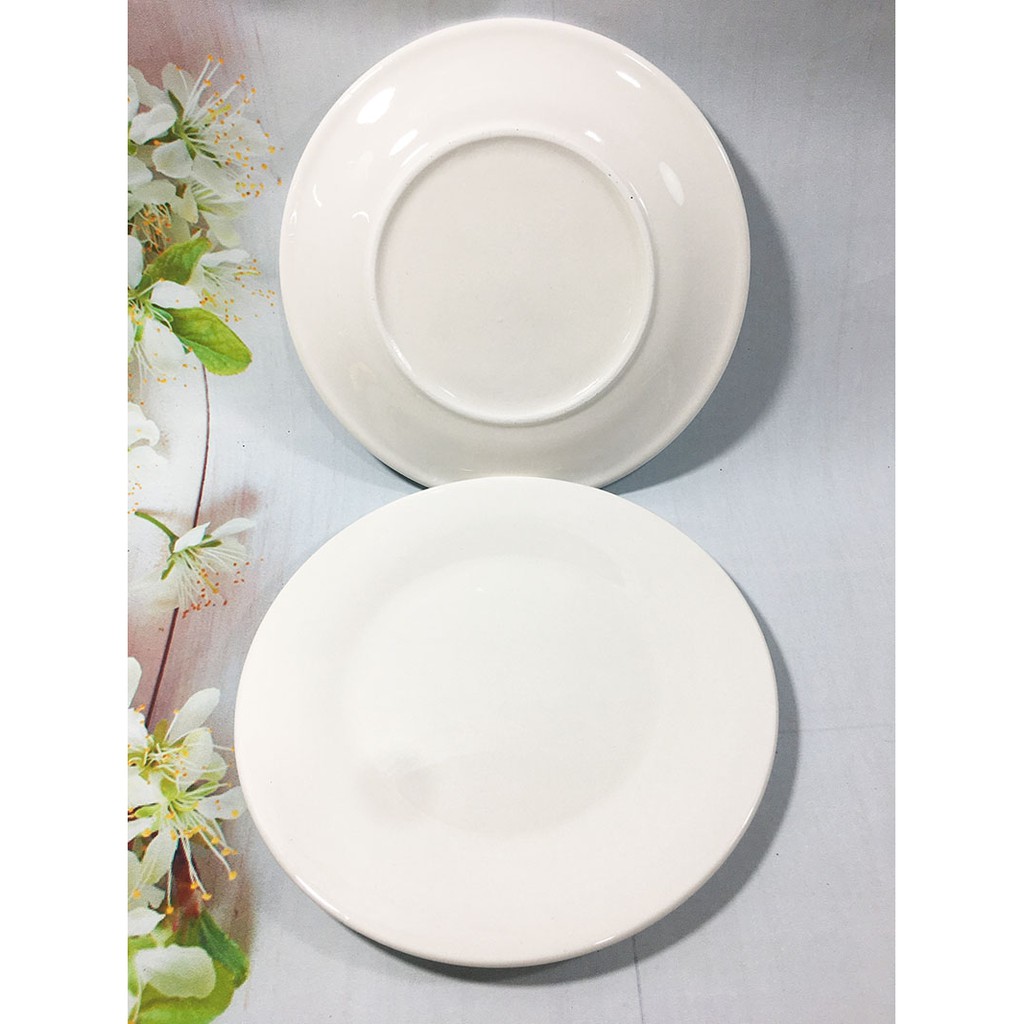 Đĩa sứ bầu dục, đĩa sứ tròn loại dày giá rẻ