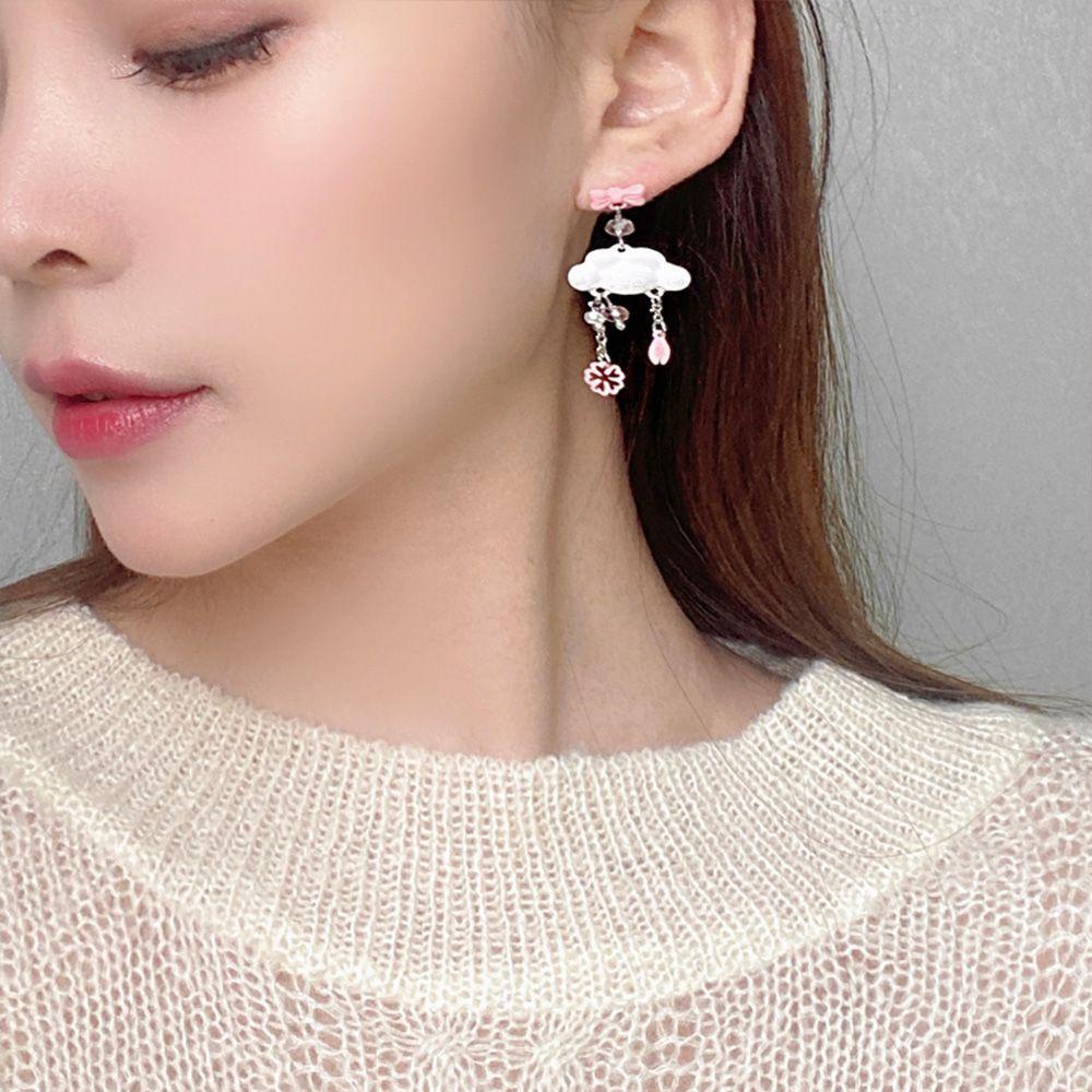 Khuyên Tai Bất Đối Xứng Hình Thỏ / Gấu / Ngôi Sao Xinh Xắn Cho Nữ