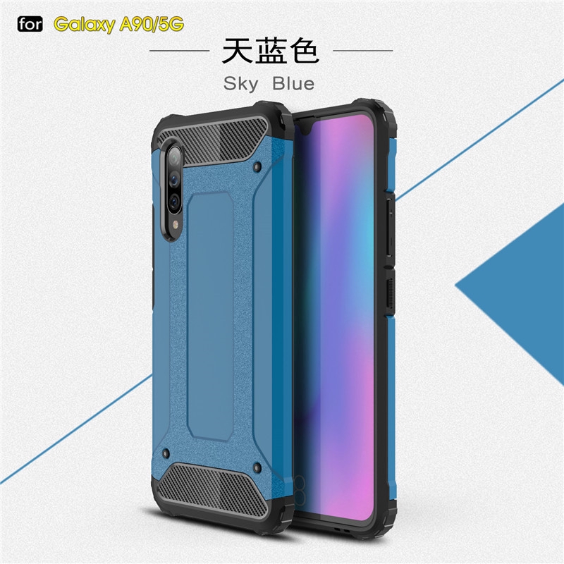 Fashion Armor Shockproof Cover Silicone Hard PC Back Protective Phone Case For Samsung Galaxy A90 5G