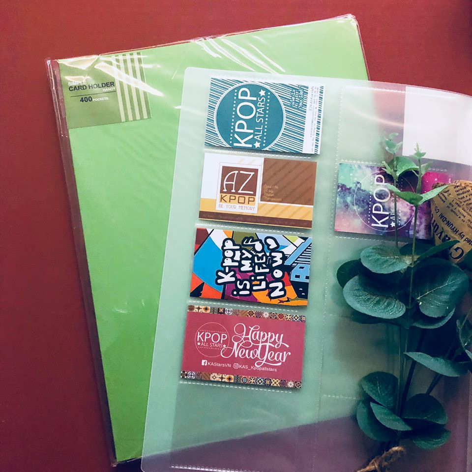(Được chọn màu) SỔ CARD SIZE A4 ĐỰNG 400 TẤM NHIỀU MÀU