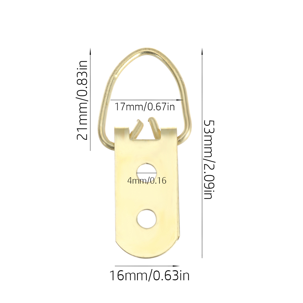 Set 10 Móc Treo Khung Ảnh Hình Chữ D Nhiều Màu Kèm Đinh Ốc