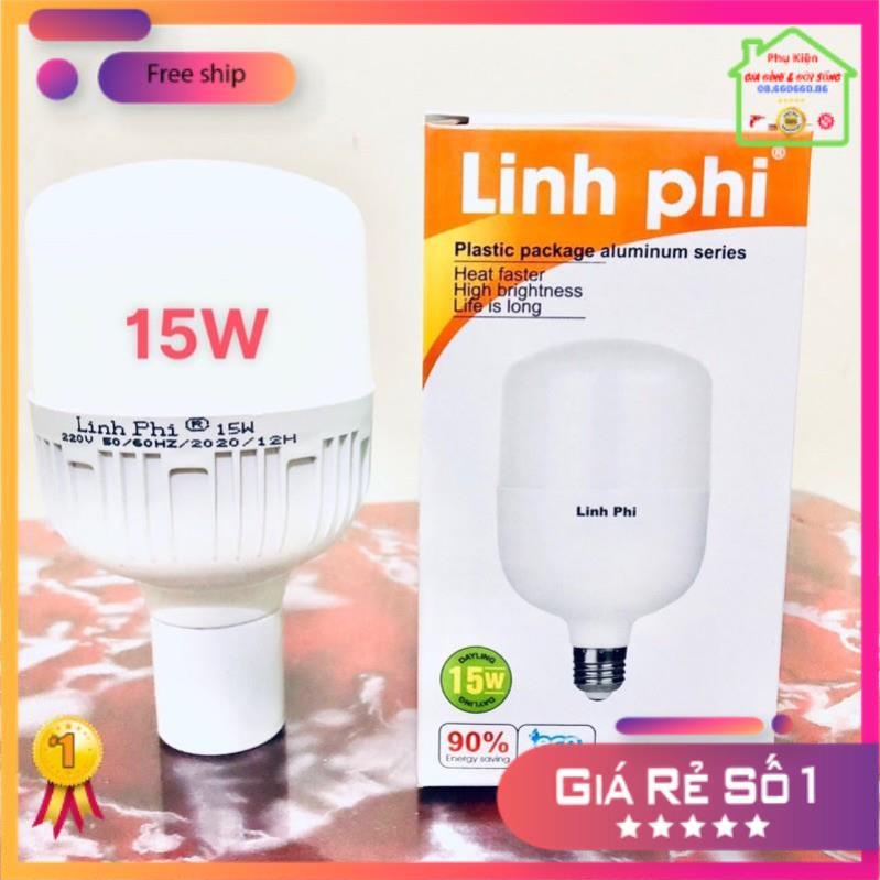 Bóng đèn LED BULB Trụ Linh Phi 15W siêu sáng tiết kiệm 80% điện ⚡GIÁ SỐC⚡