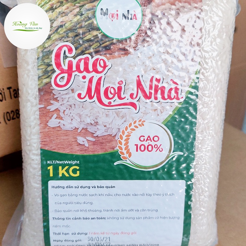 Gạo sạch Mọi Nhà Bịch 01 Kg - Gạo nấu cơm chuẩn dẻo, xốp, thơm