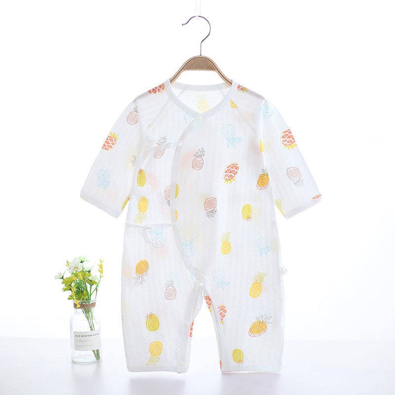 pamper  Sơ sinh mùa xuân và mùa thu mùa hè quần áo nhà sư cotton mỏngmoony