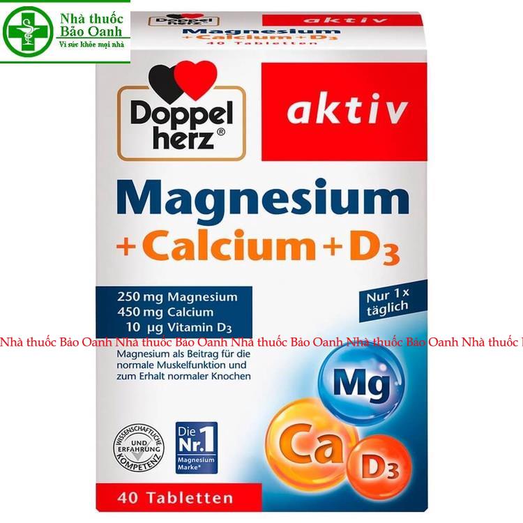 Bổ sung Canxi, Magie và D3 Aktiv Magnesium Calcium D3 - nhập khẩu từ Doppelherz Đức, phòng loãng xương