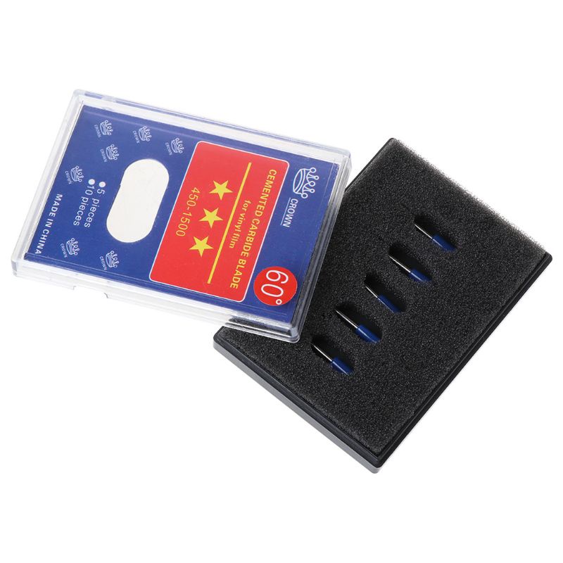 Bộ 5 / 300 / 30 Miếng Dán Trang Trí Hình zong°/ 45°/ 60° Lưỡi Cắt Cho Máy Cắt Nhựa Vinyl