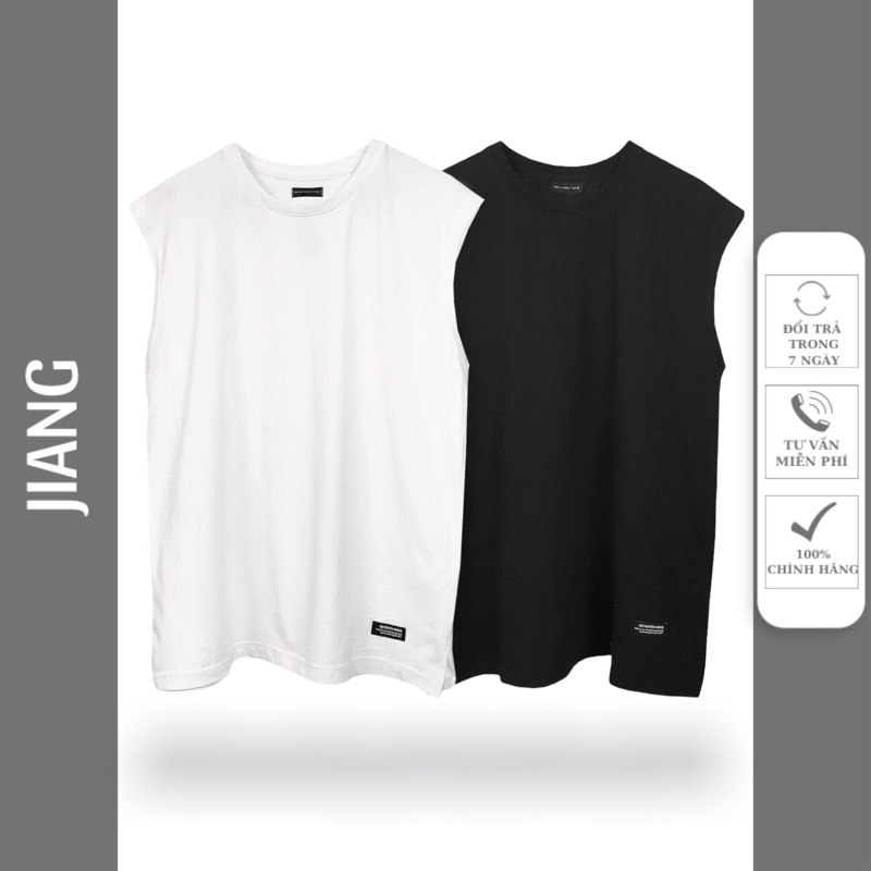 Áo tanktop oversize trơn Jiang Store - Áo ba lỗ nam nữ unisex form rộng Local Brand