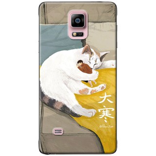 Ốp lưng Samsung Note 4, Note 5, Note 8, Note 9 Mèo trắng ôm ngủ