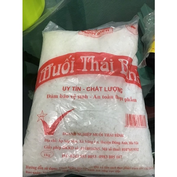 Muối biển thái bình - muối hạt túi 1kg