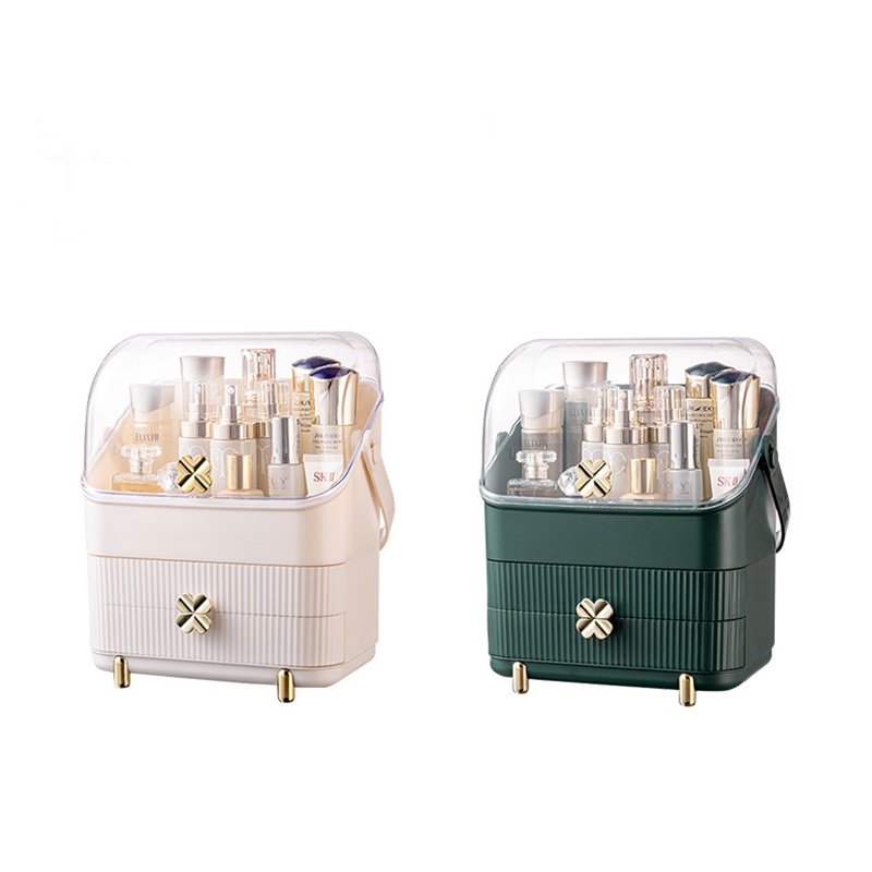 Hộp Đựng Mỹ Phẩm Tủ Đựng Đồ Trang Điểm Đa Năng Cao Cấp Chống Bụi Có Nắp Đậy Kiểu Dáng BẮC ÂU