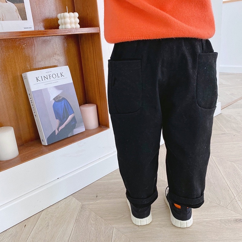 Quần Kaki Lót Bông Mềm Mịn Cho Bé