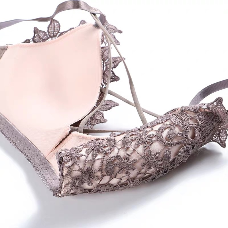 Áo Lót Thêu Ren Không Gọng Quyến Rũ Thoải Mái Cho Nữ