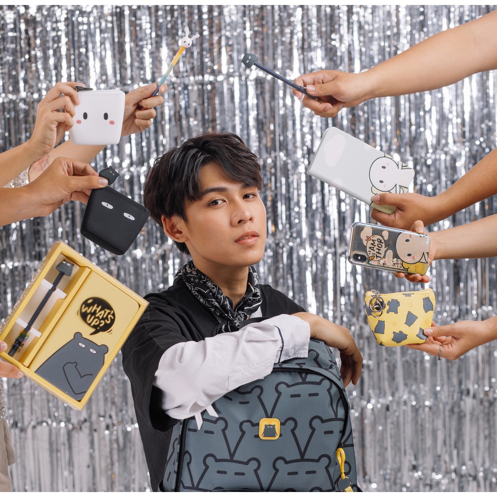 [HOO HOO HA HA!] Ví Móc khóa Gấu Aka dễ thương dành cho fan Thỏ Bảy Màu