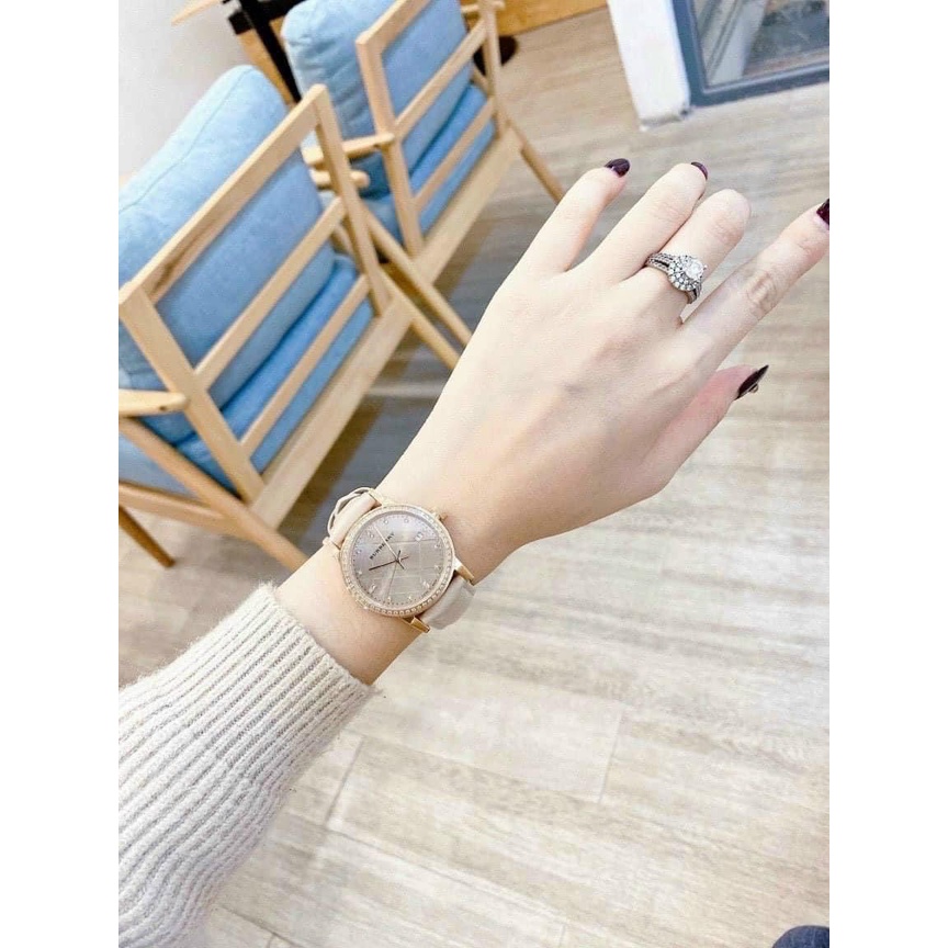 Đồng hồ nữ BBR đính hạt giả đá dây da mềm mịn