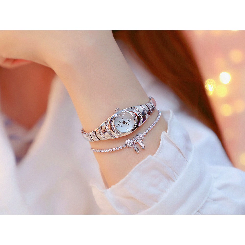 (Quà tặng hot) Đồng hồ lắc tay nữ Bee Sister Mini6 Thời trang Hàn Quốc dây thép không gỉ - Tặng kèm Lắc tay | BigBuy360 - bigbuy360.vn