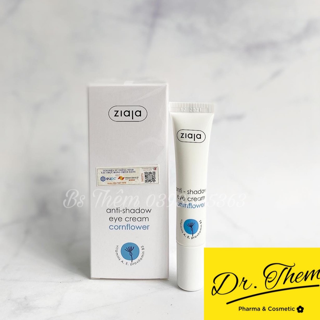 ✅[CHÍNH HÃNG] Kem Chống Thâm Quầng Mắt Ziaja Anti-shadow Eye Cream 15ml