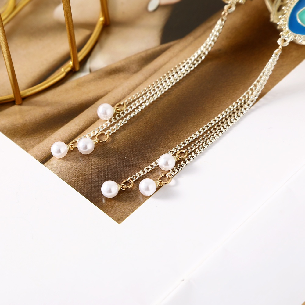 Kẹp tóc Haimeikang bằng kim loại hình bướm đính đá phong cách vintage