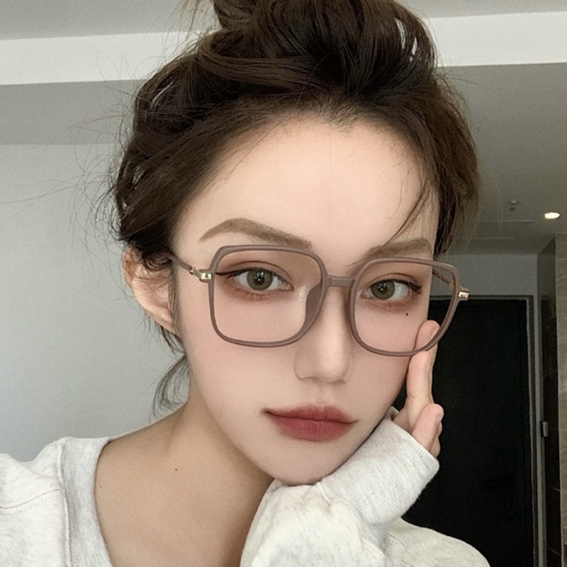 Kính Mát Gọng Vuông Lớn Màu Cà Phê Xanh Dương Thời Trang Hàn Quốc