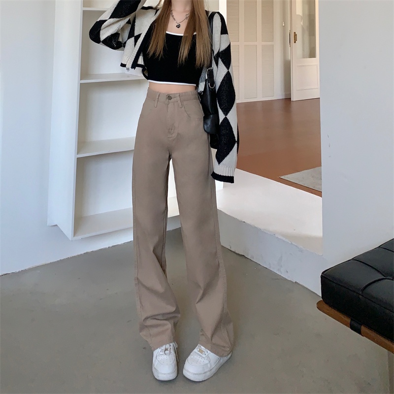 Quần Jeans Dài Ống Rộng Thời Trang Dành Cho Nữ