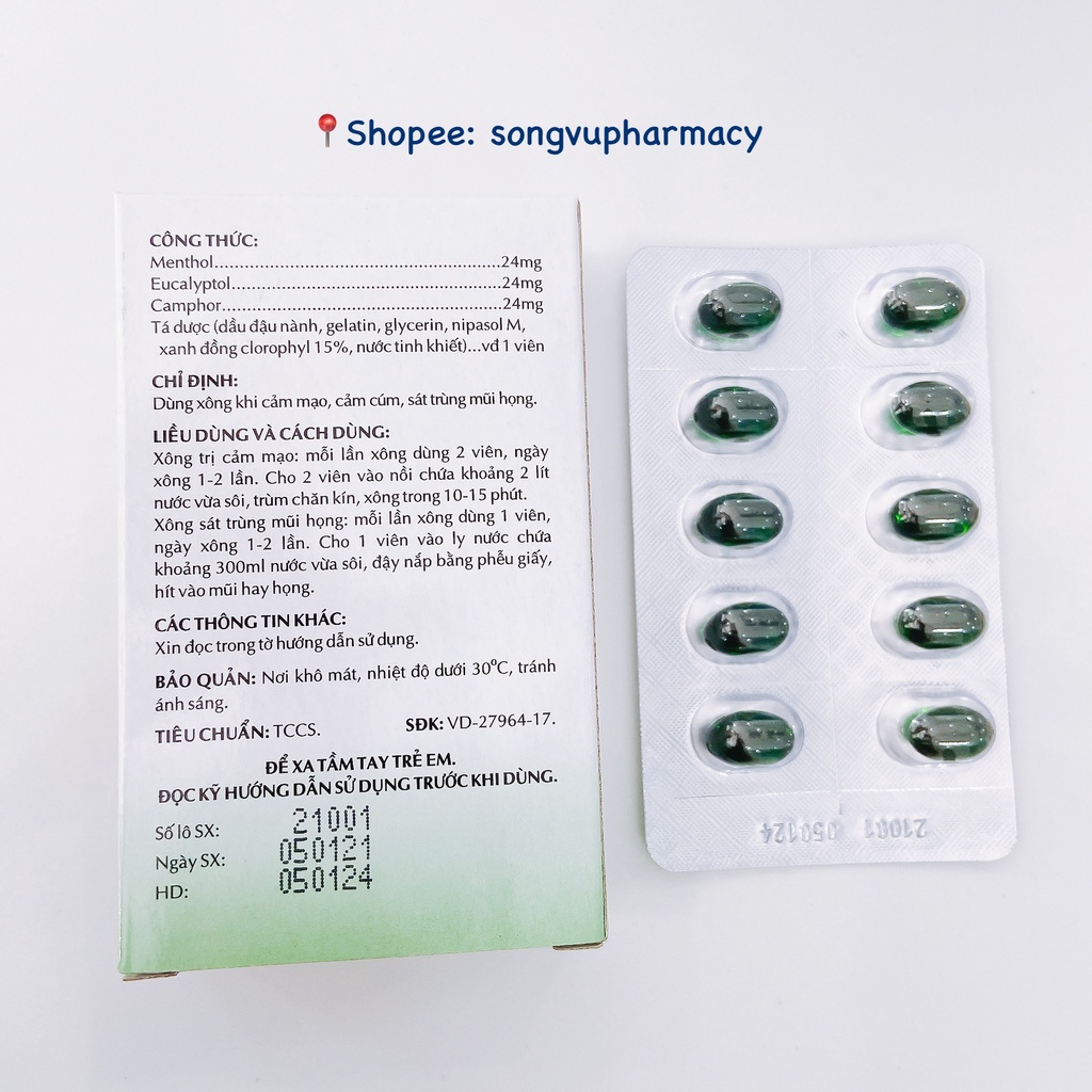 Viên xông cảm Euca OPC