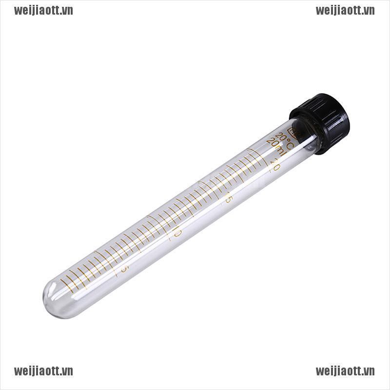 [Hàng mới về] Ống nghiệm thủy tinh có chia vạch và nắp cao su silicon