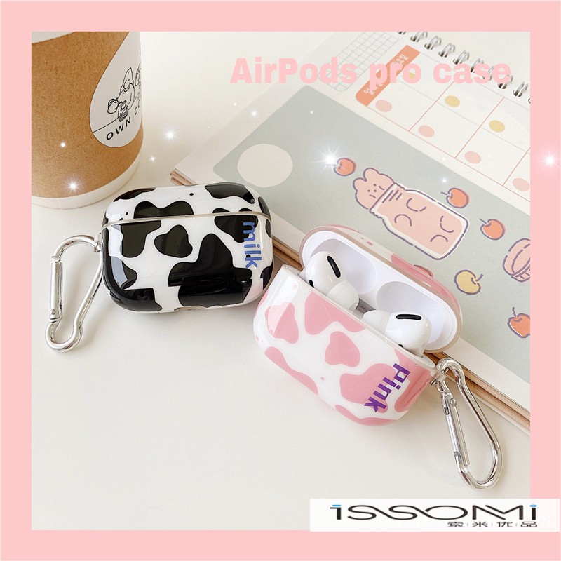 Vỏ Bảo Vệ Hộp Sạc Tai Nghe Airpods 1 / 2 / 3 / Pro Họa Tiết Bò Sữa Xinh Xắn | BigBuy360 - bigbuy360.vn