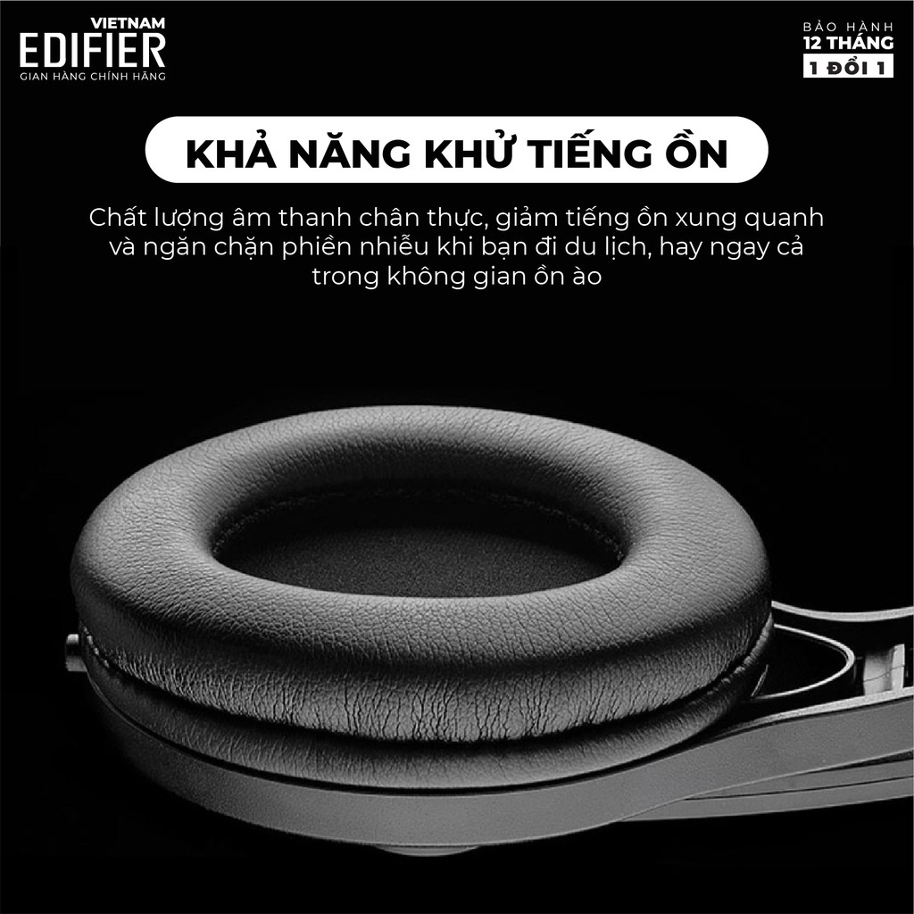 Tai nghe chụp tai có mic EDIFIER USB K800 Chống ồn Chân cắm USB - Hàng phân phối chính hãng Bảo hành 12 tháng 1 đổi 1