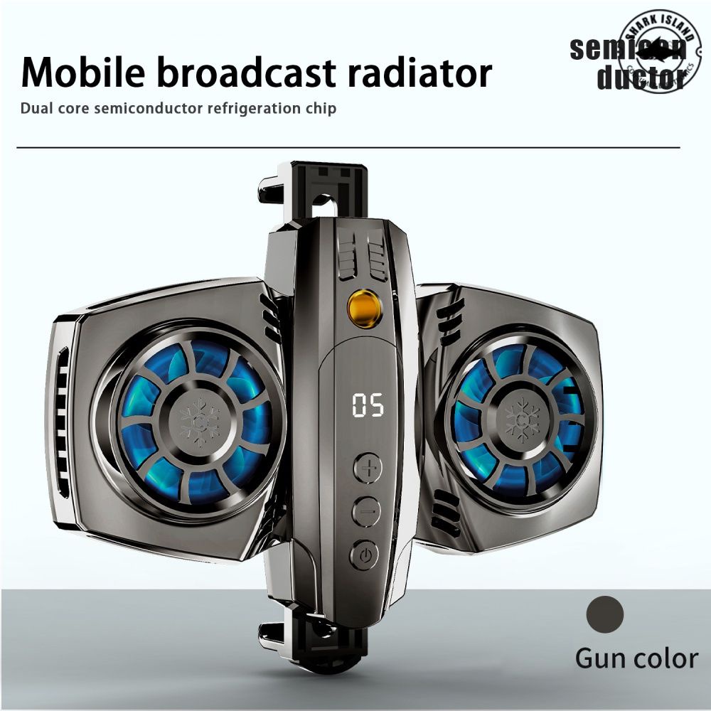 Mobile Phone Cooler Gaming Radiator RGB Rapid Cooling Fan With Temperature Display K4 DL05 Live Game