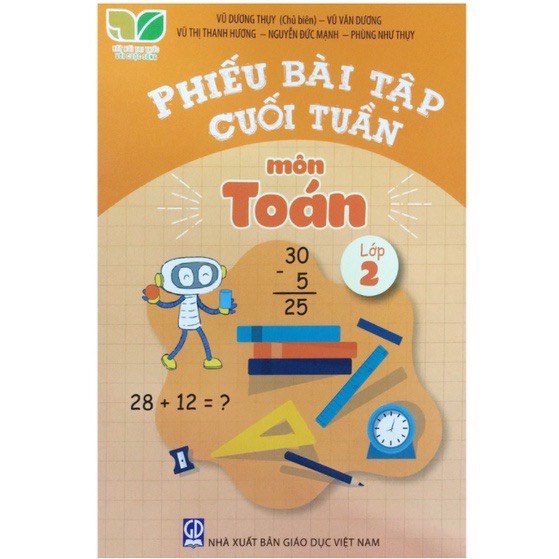 Sách - Combo Phiếu bài tập cuối tuần môn Toán - Tiếng Việt lớp 2 (Kết nối tri thức)