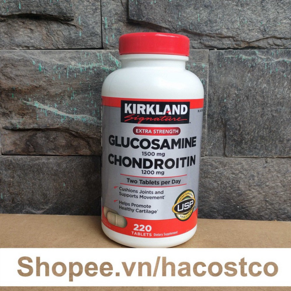 SIÊU HOT Tem bị phồng - Viên uống Glucosamine 1500mg & chondroitin 1200mg 220 viên - Glucosamin Kirkland 220 SIÊU HOT