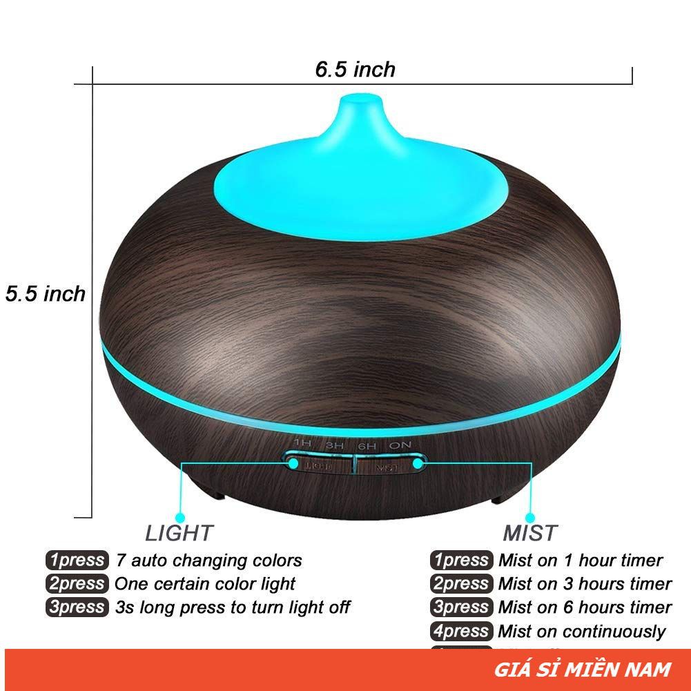 (Tặng Điều Khiển) Máy Khuếch Tán CHÍNH HÃNG SAMA Máy Phun Sương Khuếch Tán Tinh Dầu Bí Ngô- Dung Tích 500ml