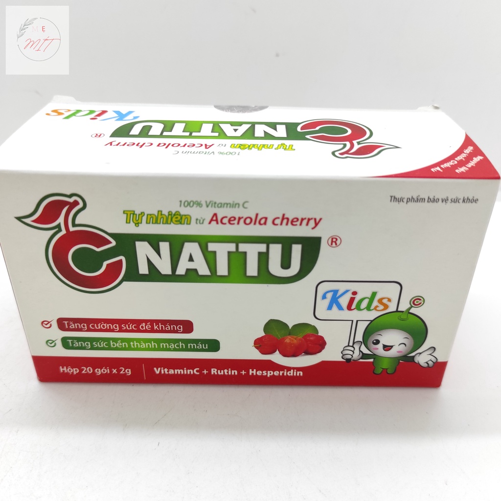 Cốm C Nattu Kids - Tăng cường sức đề kháng_Giúp cơ thể khoẻ mạnh - 20 gói x 2gram