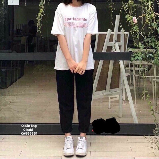 [FREESHIP ĐƠN TỪ 50K] Quần baggy kaki nữ suông sắn gấu