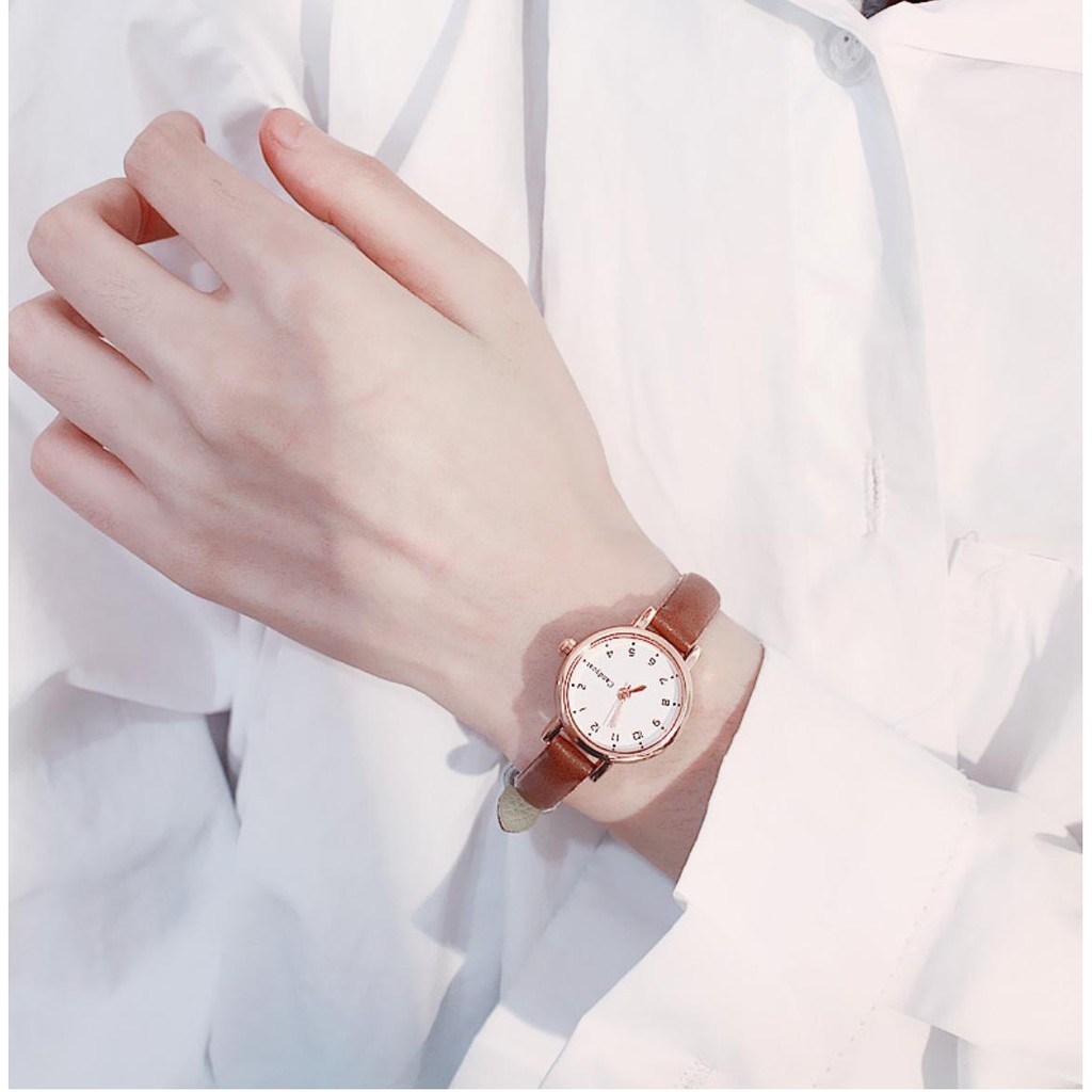 ĐỒNG HỒ NỮ CANDY CAT DÂY DA MẶT SỐ PHONG CÁCH HÀN QUỐC | BigBuy360 - bigbuy360.vn