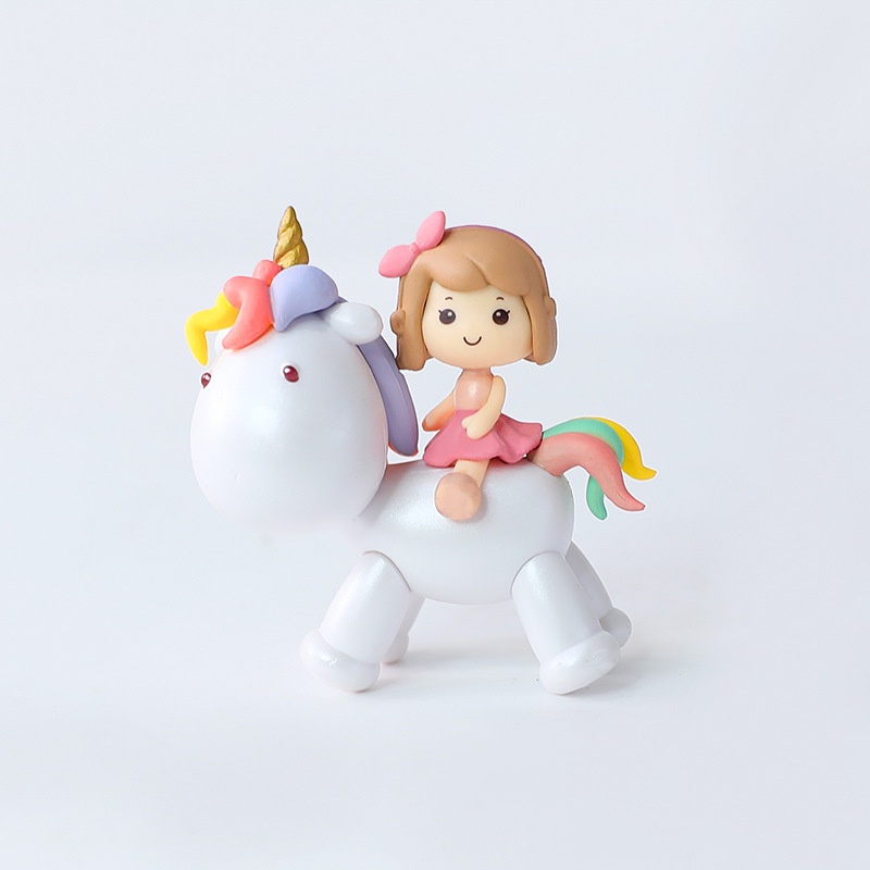 Thẻ Trang Trí Bánh Kem Hình Kỳ Lân / Ngôi Sao / Mặt Trăng / Cầu Vồng Ba Lớp