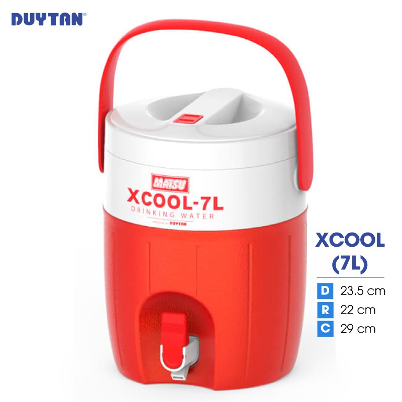 Bình đá cách nhiệt Duy Tân XCOOL 7 Lít - Màu Nhũ - Kích thước 23.5 x 22 x 29 cm