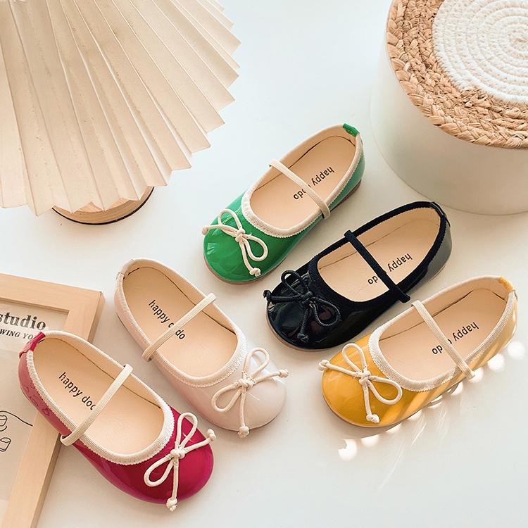 Giày Búp Bê Da Đế Mềm Phong Cách Công Chúa Cho Bé Gái